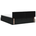 vidaXL Ottoman posteľ s matracom a LED Čierna 160 x 200 cm Látka