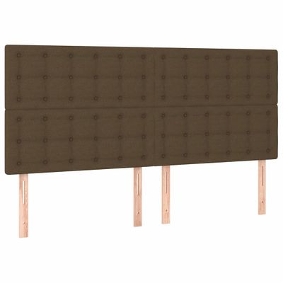 vidaXL Čelo postele tmavohnedé 160x5x118/128 cm látkové