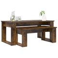 vidaXL Súprava na kávový stolík 2 ks Dymová dub 100 x 50 x 42 cm