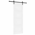 vidaXL Posuvné dvere Biela 83 x 232 cm Borovicový masív
