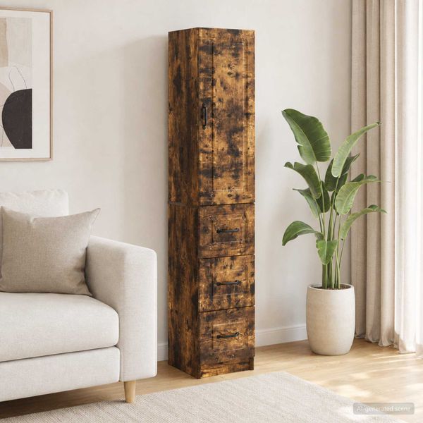vidaXL Sada skríň 2 ks 33 x 34,5 x 87 cm Kompozitné drevo Dymový dub