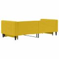 vidaXL Denná posteľ s rozkladacou posteľou žltá 90x200 cm zamat