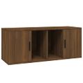 vidaXL TV skrinka hnedý dub 100x35x40 cm spracované drevo