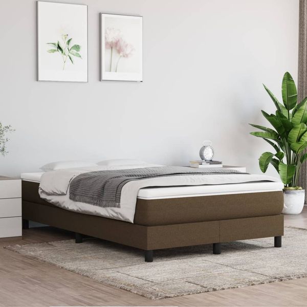 vidaXL Matrac s taštičkovými pružinami stredná tvrdosť tmavohnedý 120x200x20 cm látka
