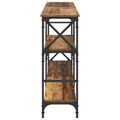 vidaXL Konzolový stôl Staré drevo 150 x 29 x 76,5 cm Kompozitné drevo