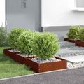 vidaXL Obrubník trávnika 6 ks 40 x 40 x 13 cm Hrdzavý