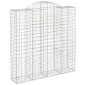 vidaXL Oblúkové gabiónové koše 10 ks 200x50x200/220cm pozinkov. železo