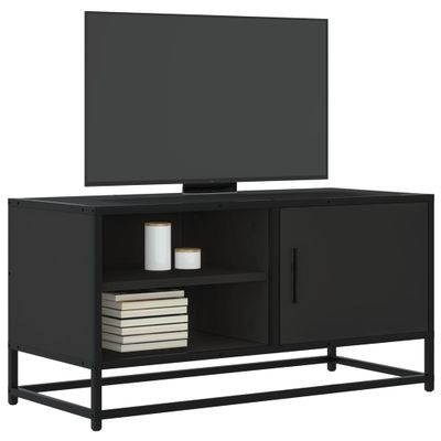 vidaXL TV skrinka čierna 80x34,5x40 cm kompozitné drevo a kov