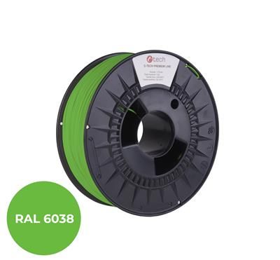 Tlačová struna (filament) C-TECH PREMIUM LINE, PETG, luminiscenčná zelená, RAL6038, 1,75mm, 1kg