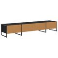 vidaXL TV skrinka 170,5 x 36 x 30,5 cm Čierny dub Kompozitné drevo