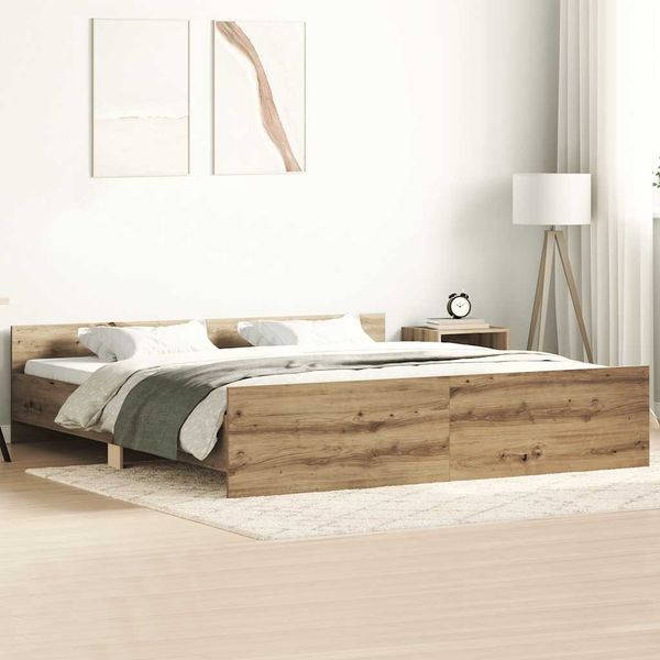 vidaXL Posteľný rám bez matraca remeselnícky dub 160x200 cm