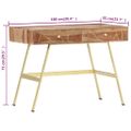 vidaXL Písací stôl so zásuvkami 100x55x75 cm masívne akáciaové drevo