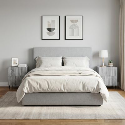 vidaXL Nočný stolík 2 ks Sivá sonoma 43 x 34,5 x 49,5 cm
