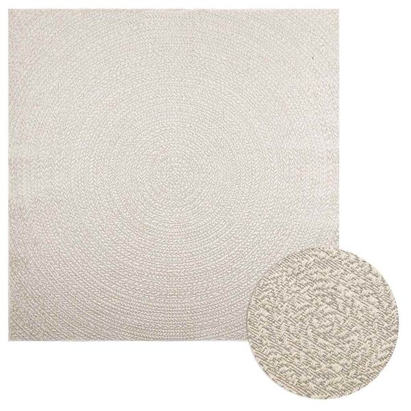 vidaXL Koberec ZIZUR 200x200 cm, jutový vzhľad, interiér a exteriér