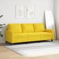 vidaXL 3-miestna pohovka bledožltá 180 cm látka