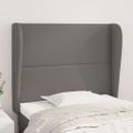 vidaXL Čelo postele so záhybmi sivé 103x23x118/128 cm umelá koža
