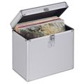 HAMA Hard case, kufrík na 50ks platní, strieborný