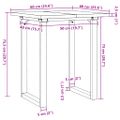 vidaXL Jedálenský stolík v tvare O 60x60x75,5 cm borovica a oceľ