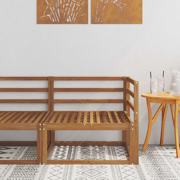 vidaXL Záhradná rohová sedacia súprava Prírodná 83 x 83 x 73 cm
