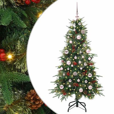 vidaXL Umelý Sklápací Vianočný Stromček Zelená 150 cm PE a PVC