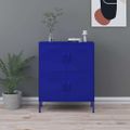 vidaXL Zásuvková skrinka námornícka modrá 80x35x101,5 cm oceľ