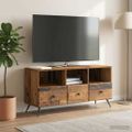 vidaXL TV skrinka Staré drevo 102 x 34,5 x 50 cm Kompozitné drevo