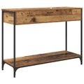 vidaXL Konzolový stôl Staré drevo 100 x 34,5 x 75 cm Kompozitné drevo