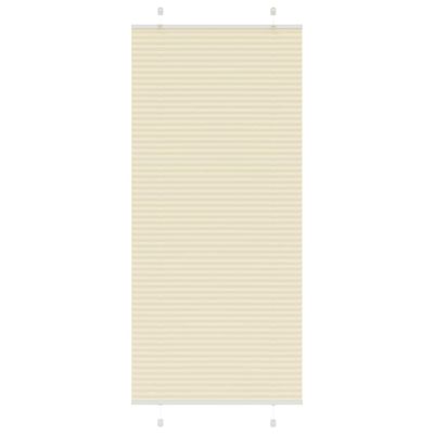 vidaXL plisovaná roleta krémová 85x200 cm Šírka látky 84,4 cm