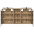 vidaXL Set kabinetov do kúpeľne 3 ks 116 x 16 x 62,5 cm
