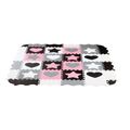 Detská penová puzzle podložka NILS Fun MD03 ružová