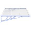 vidaXL Vchodová strieška, sivá a priehľadná 122x90 cm polykarbonát