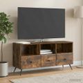 vidaXL TV skrinka Dymový dub 102 x 34,5 x 50 cm Kompozitné drevo