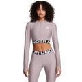 Dámsky top HeatGear Rib 1/4 Zip LS Grey - Under Armour, veľkosť XS, veľkosť oblečenia XS