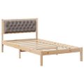 vidaXL Rám postele Sivohnedá 100 x 200 cm Masívne borovicové drevo