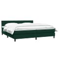 vidaXL Box Spring Posteľ s matracom Tmavo zelená 200x210 cm Zamat