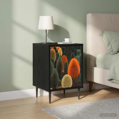 vidaXL Nočný stolík ZAANDAM 2 ks Čierny dub 36 x 33 x 51 cm
