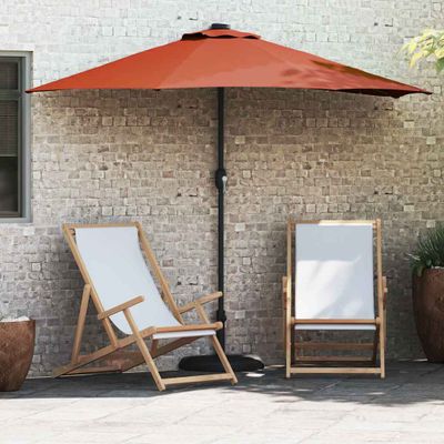 vidaXL Záhradný slnečník 294 x 150 x 224 cm Polyester a oceľ Tehlová