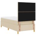 vidaXL Posteľ s pružinovým rámom Krémová 100 x 200 cm látka