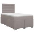 vidaXL Posteľ boxspring s matracom Sivohnedá 120 x 190 cm Látka