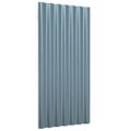 vidaXL Strešné panely 36 ks pozinkovaná oceľ sivá 80x36 cm