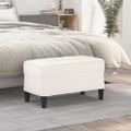vidaXL Lavička krémová 70x35x41 cm umelá koža