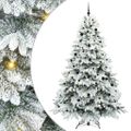 vidaXL Umelý vianočný stromček s 300 LED-i Biela 240 cm PE a PVC