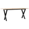 vidaXL Konferenčný stolík v tvare X 110x40x45 cm borovica a oceľ