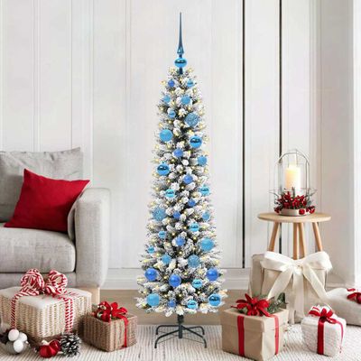 vidaXL Umelý vianočný stromček Biela 150 cm PVC, kov a plast