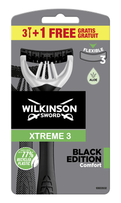 7008722W Wilkinson Xtreme 3 Black Edition holiaci strojček (3+1 ks)
