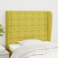 vidaXL Čelo postele so záhybmi zelené 93 x 23 x 118/128 cm látka