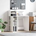 vidaXL Stôl Biela Kompozitné drevo 90 x 48 x 101,5 cm