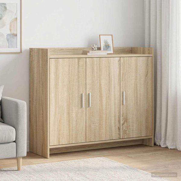 vidaXL Servírovacia skriňa Dub sonoma 98,5 x 33 x 80 cm