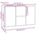 vidaXL Komoda medovo-hnedá 111x34x75 cm masívne borovicové drevo