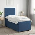 vidaXL Posteľ boxspring s matracom Modrá 80 x 200 cm Látka